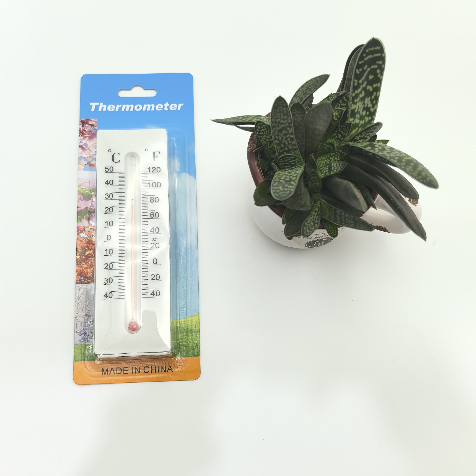 室内外两用抽拉温度计