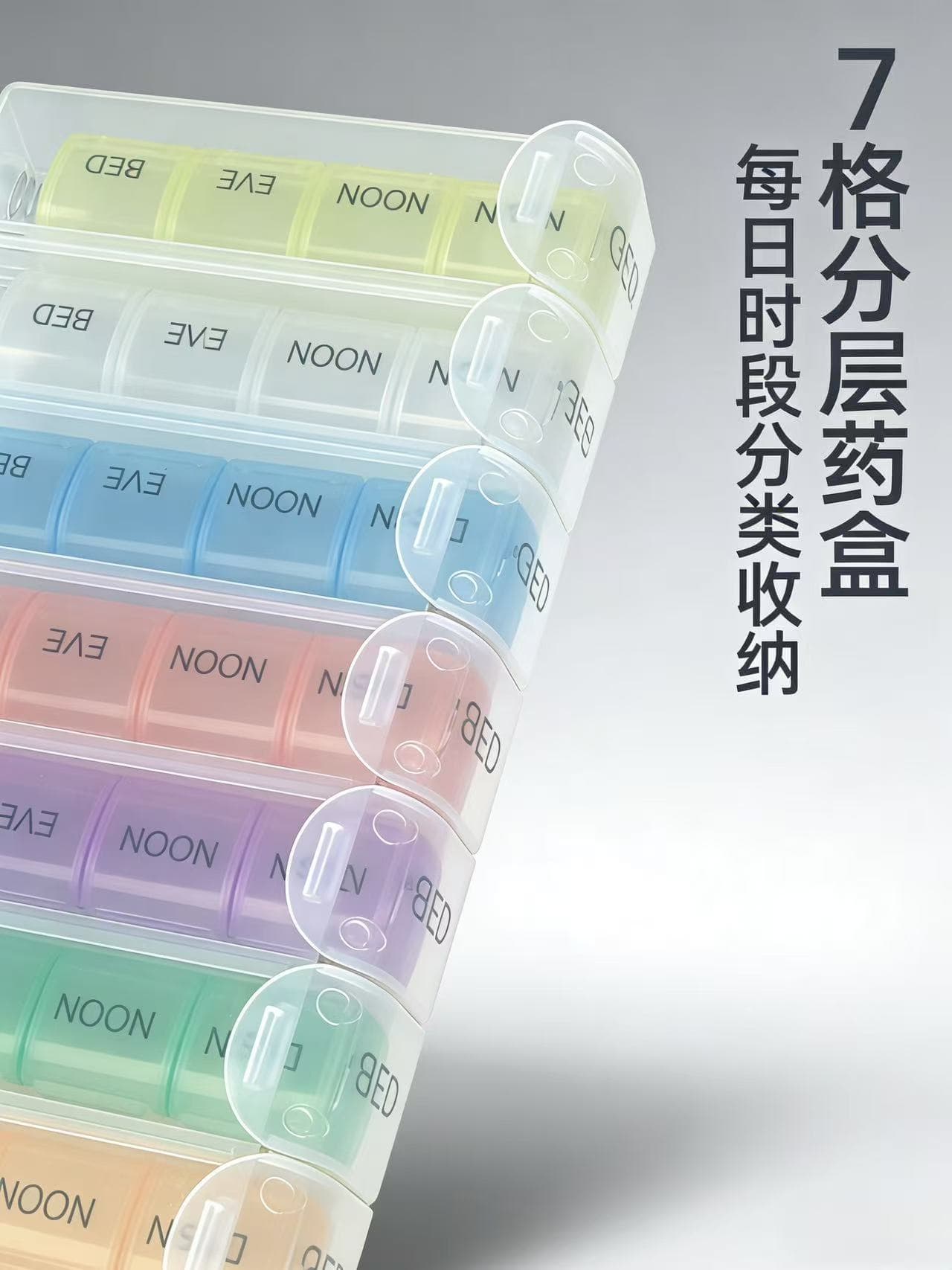 一周七天分药盒 28格 彩色分格