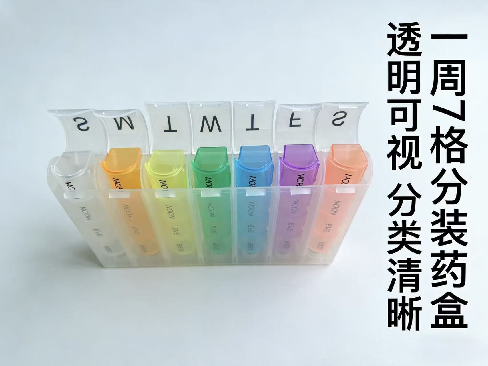一周七天分药盒 28格 彩色分格