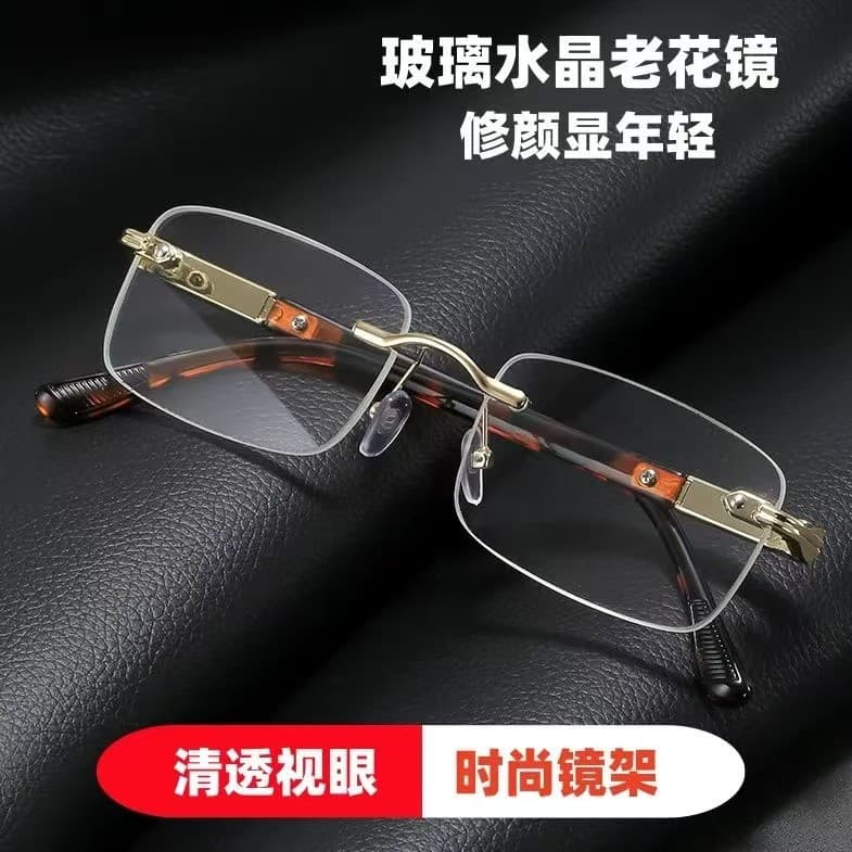 水晶玻璃老花镜 高清抗疲劳