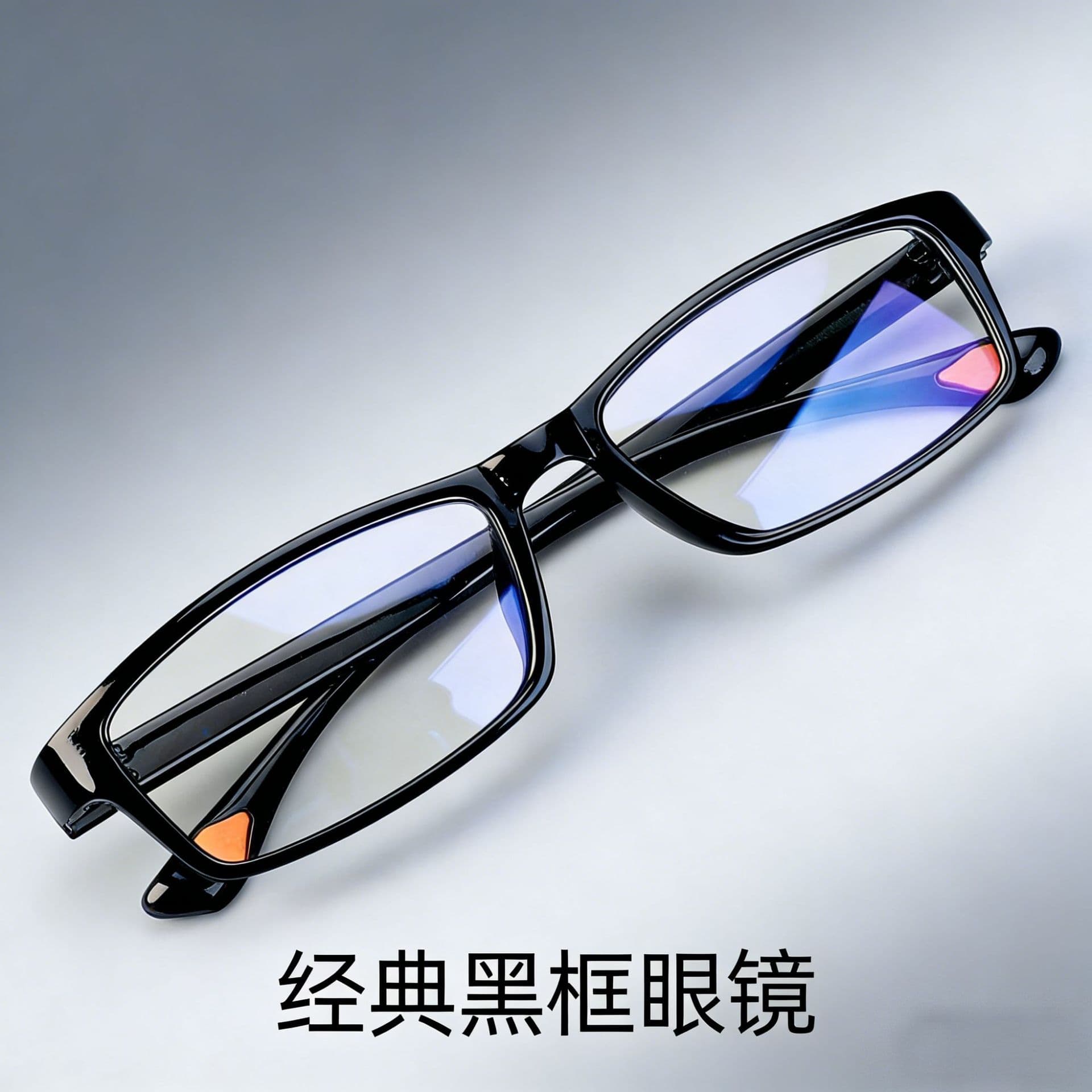 经典黑框老花镜 高清树脂镜片