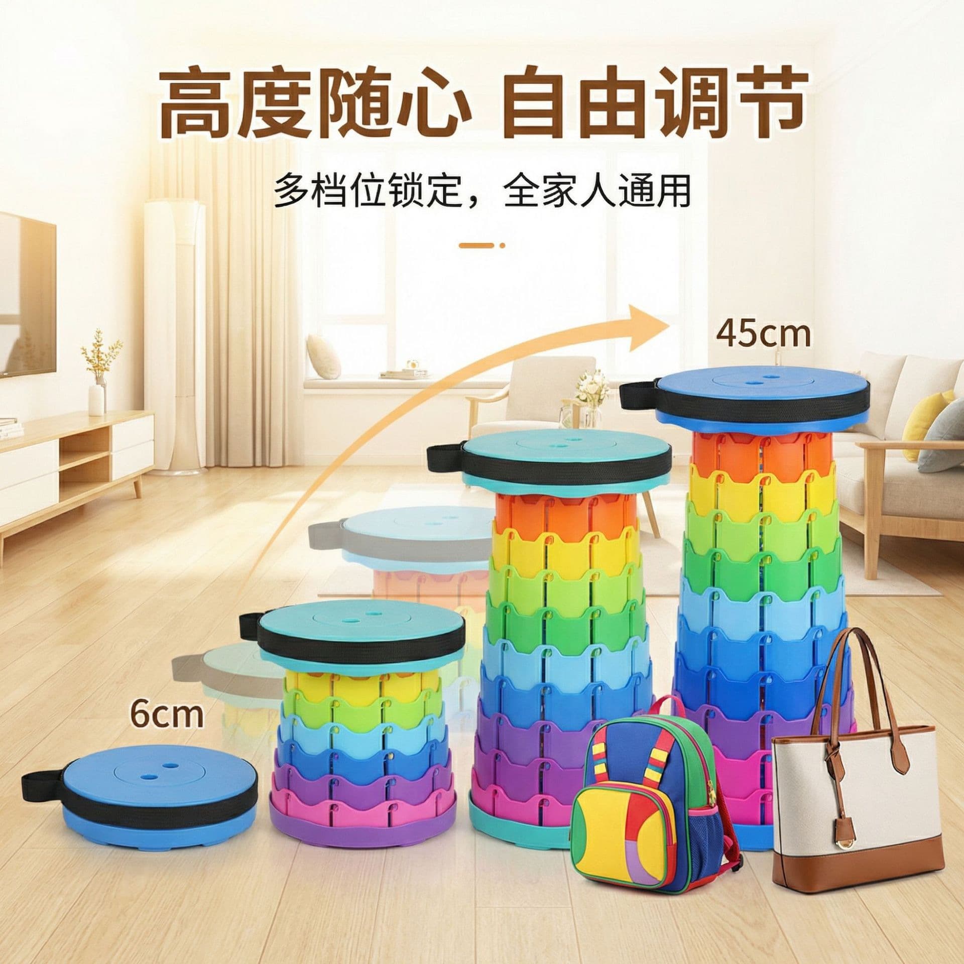 户外伸缩折叠小板凳（颜色随机）