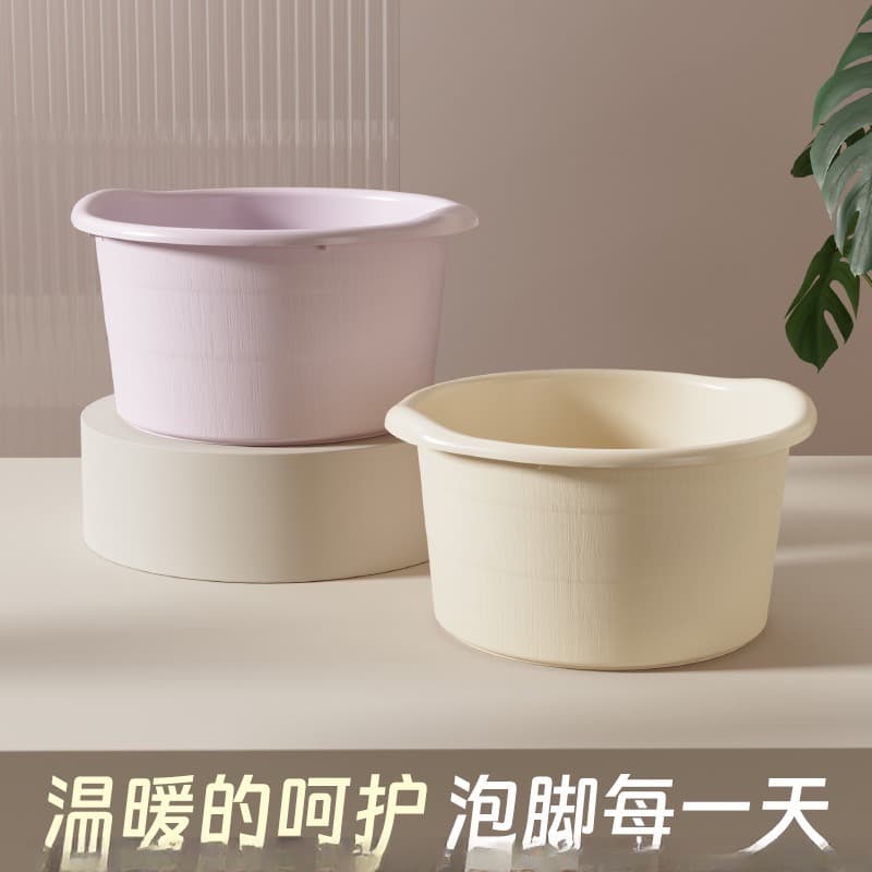 塑料加厚泡脚桶免安装（颜色随机）