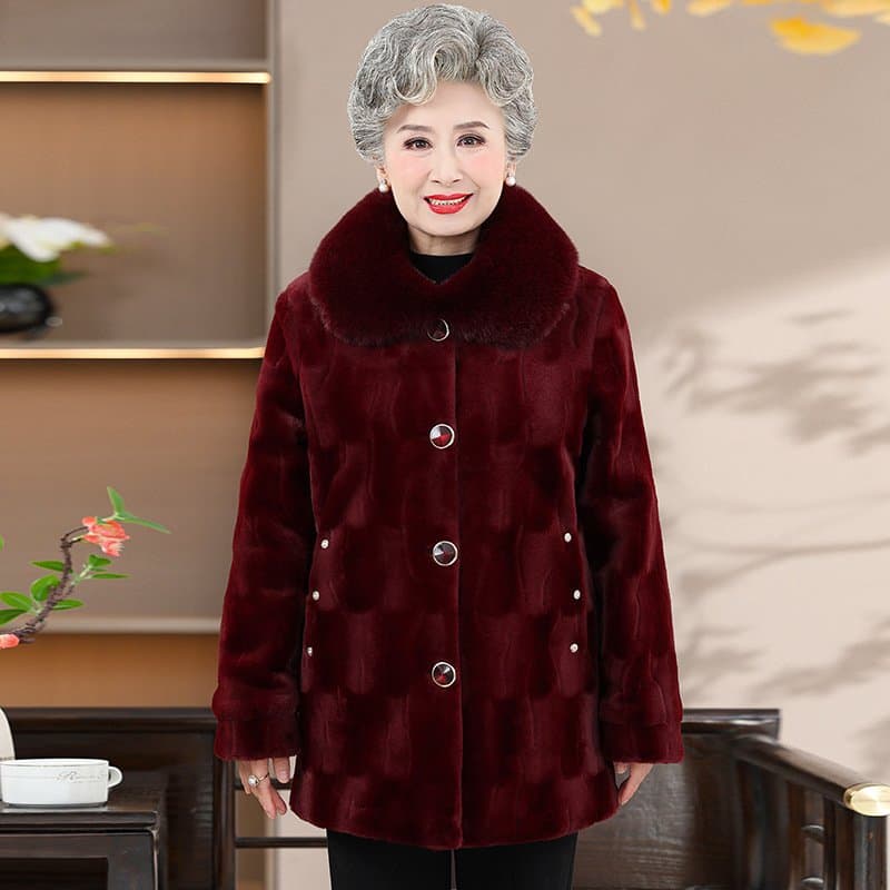 中老年女士加厚保暖棉衣外套