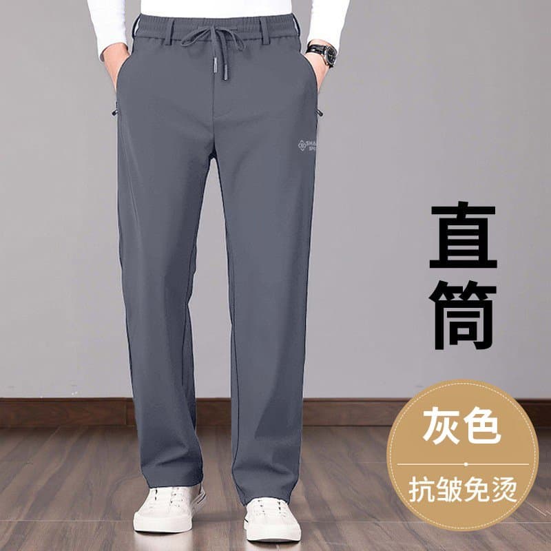 中老年男士松紧腰休闲长裤 春秋款