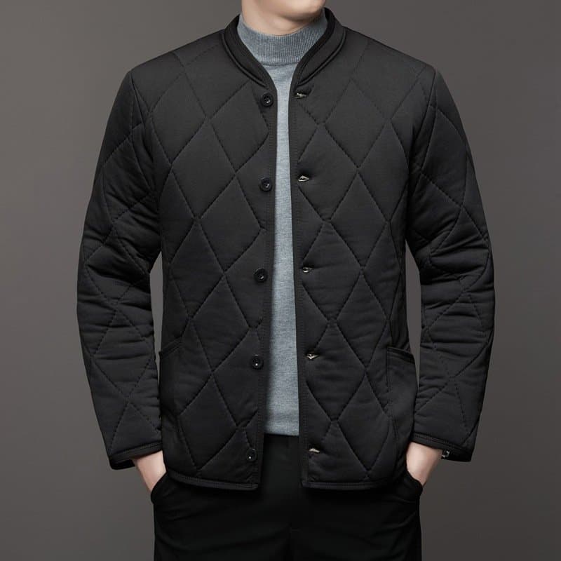 中老年男士加绒保暖棉服外套