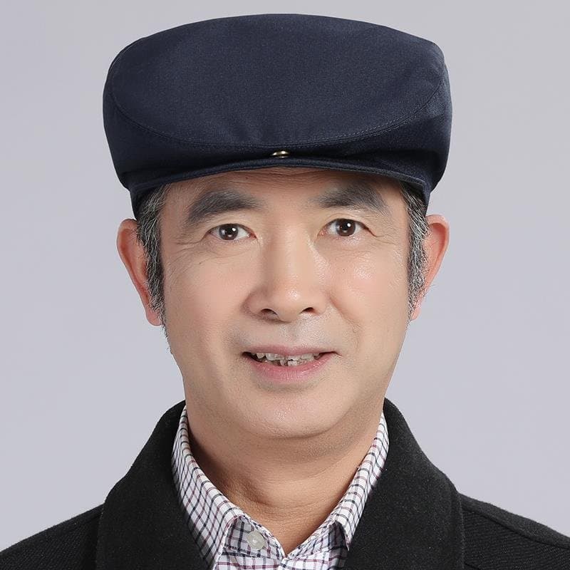 老年男士薄款布帽 鸭舌帽平顶帽