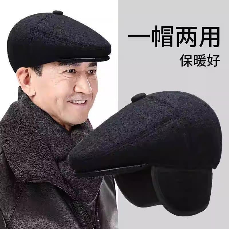 中老年男士保暖护耳帽 均码