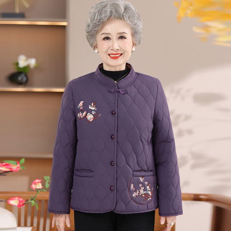 中老年加绒加厚棉袄 居家保暖