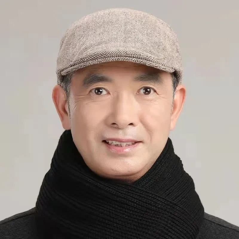 老人平顶帽 春秋保暖贝雷帽