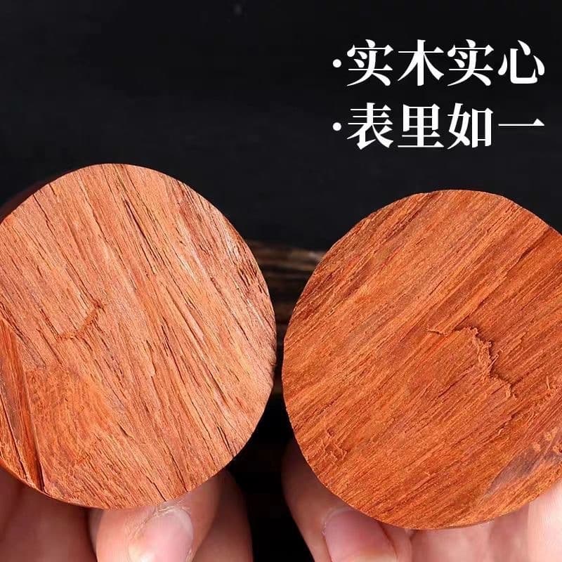 花梨木手握球一对