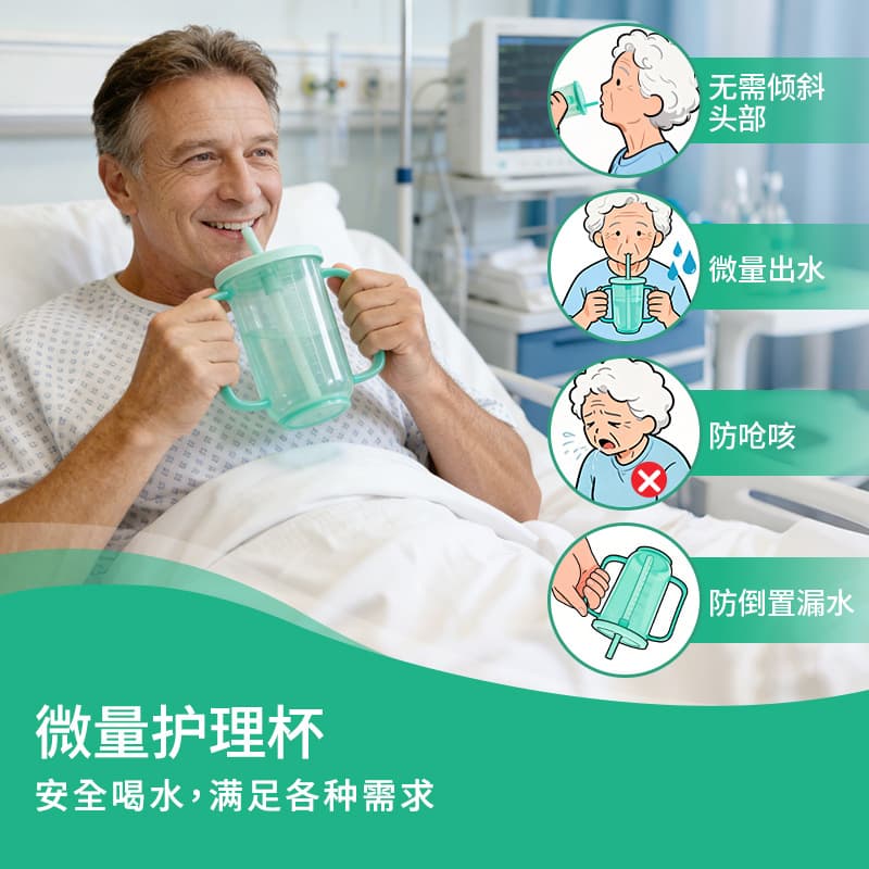 防呛护理杯 350毫升 卧床老人喝水