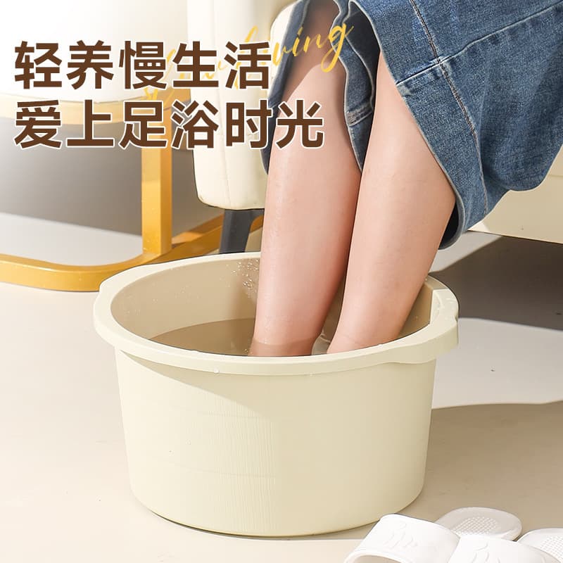 塑料加厚洗脚盆(颜色随机)