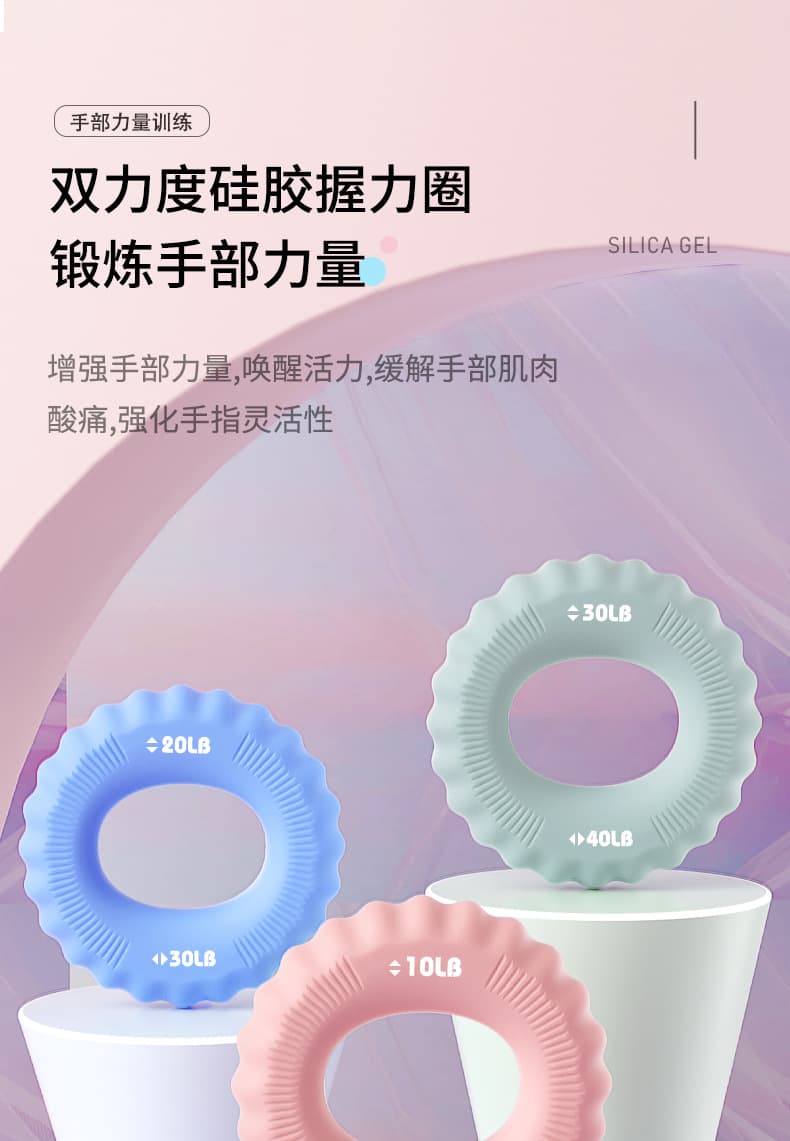双力度硅胶握力圈 锻炼手部