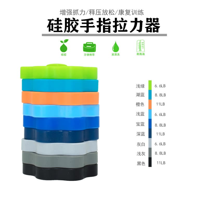 硅胶手指拉力器 三档力度