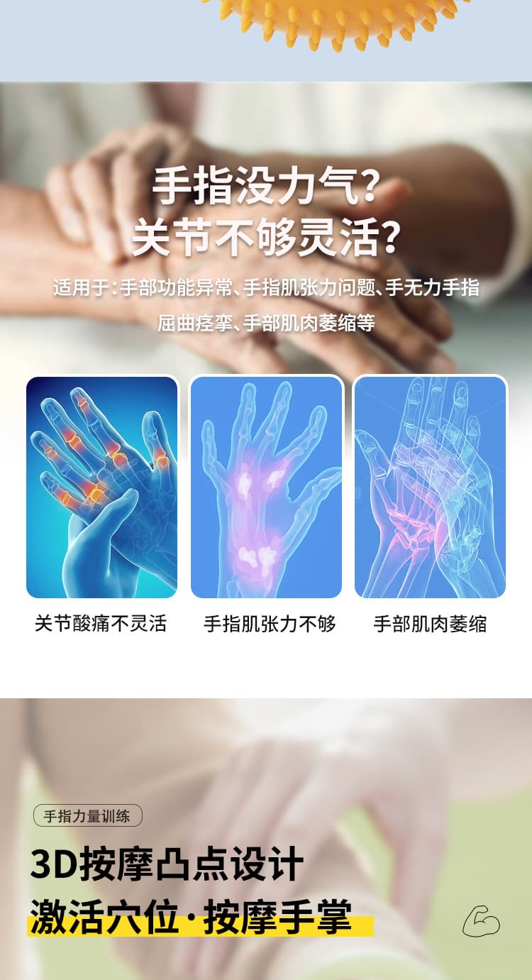 分指握力球手指康复训练(颜色随机)