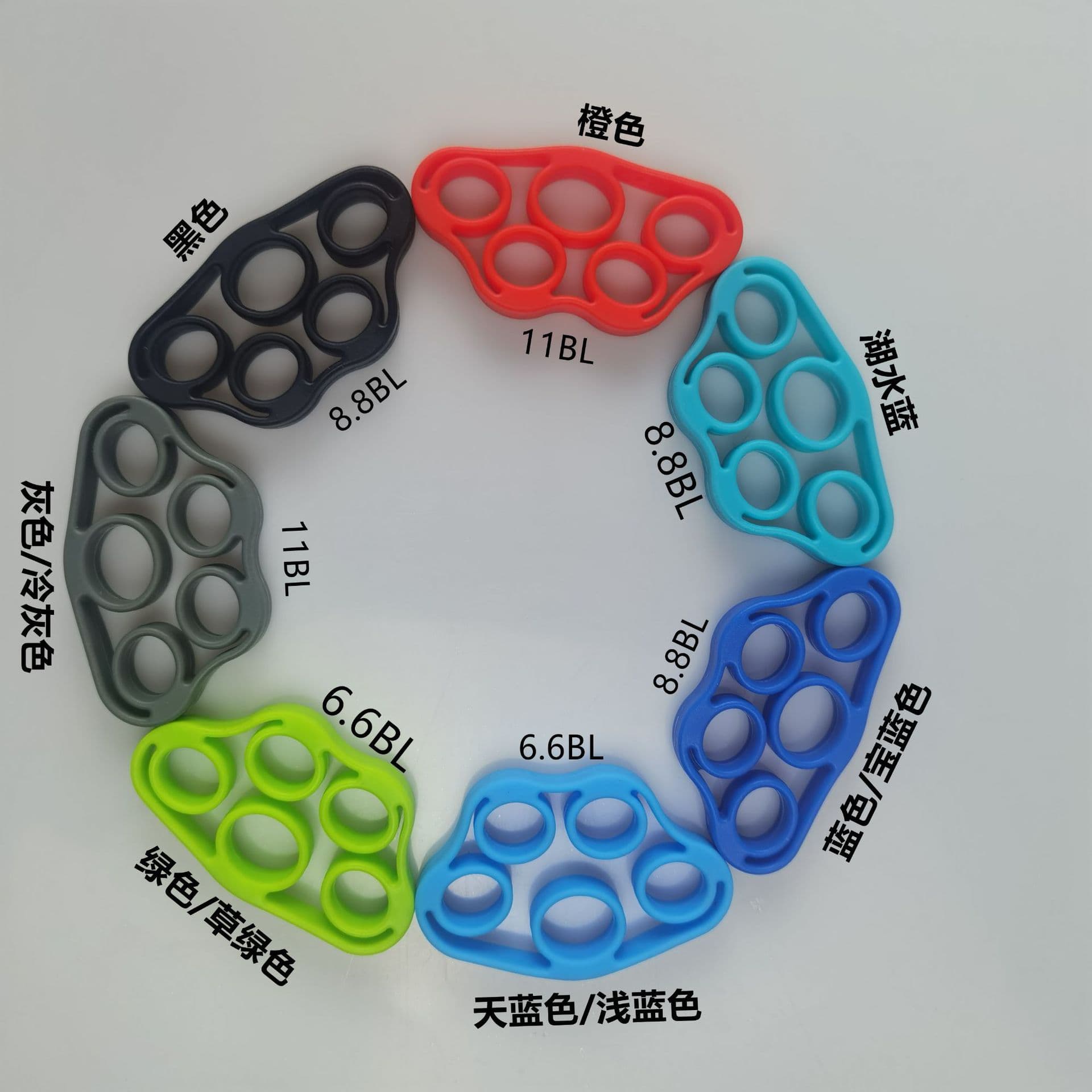 硅胶手指拉力圈 五指锻炼