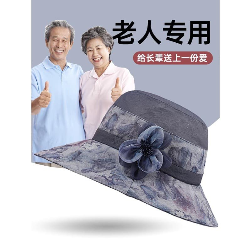中老年网纱遮阳帽(颜色随机)