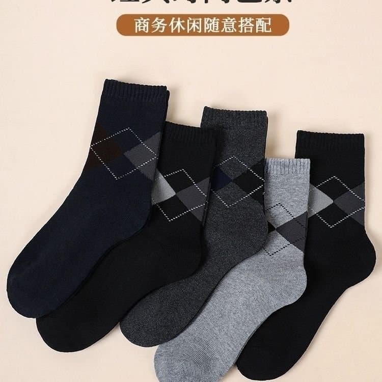 中老年男士加厚保暖中筒袜