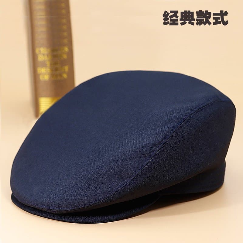 老年男士薄款布帽 鸭舌帽平顶帽