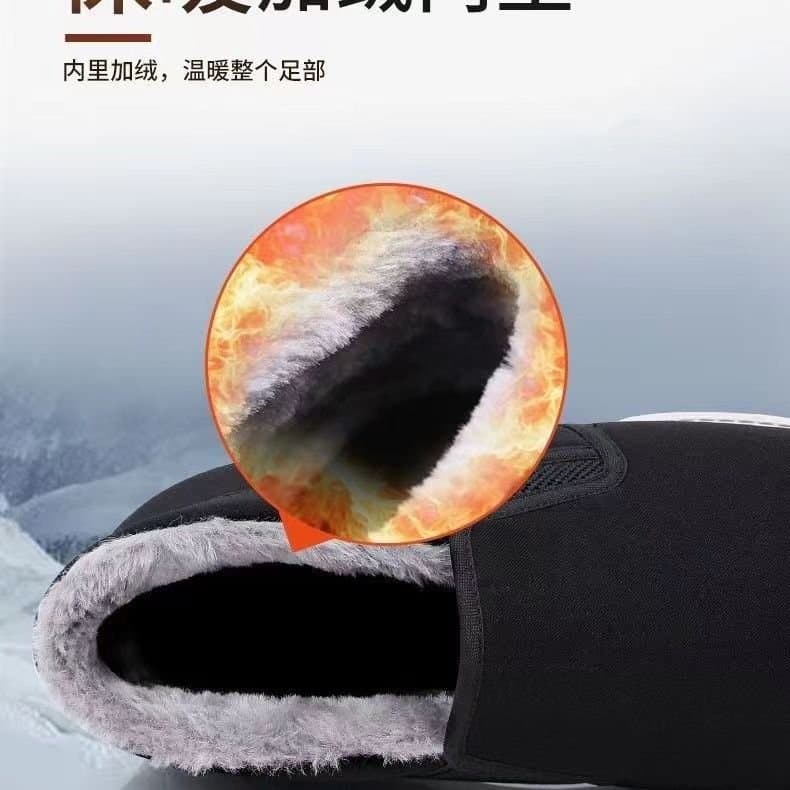 中老年加绒保暖棉鞋 软底防滑