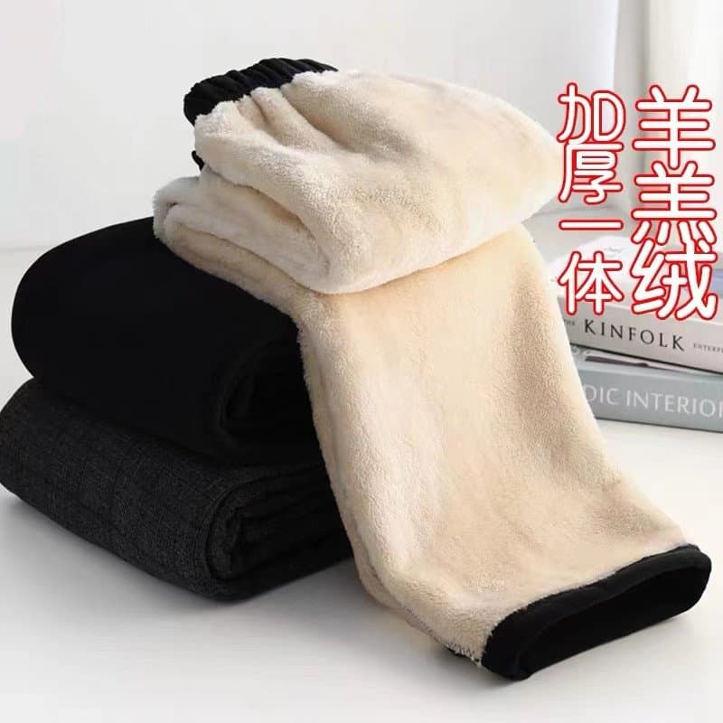 妈妈加绒加厚长裤 宽松松紧腰