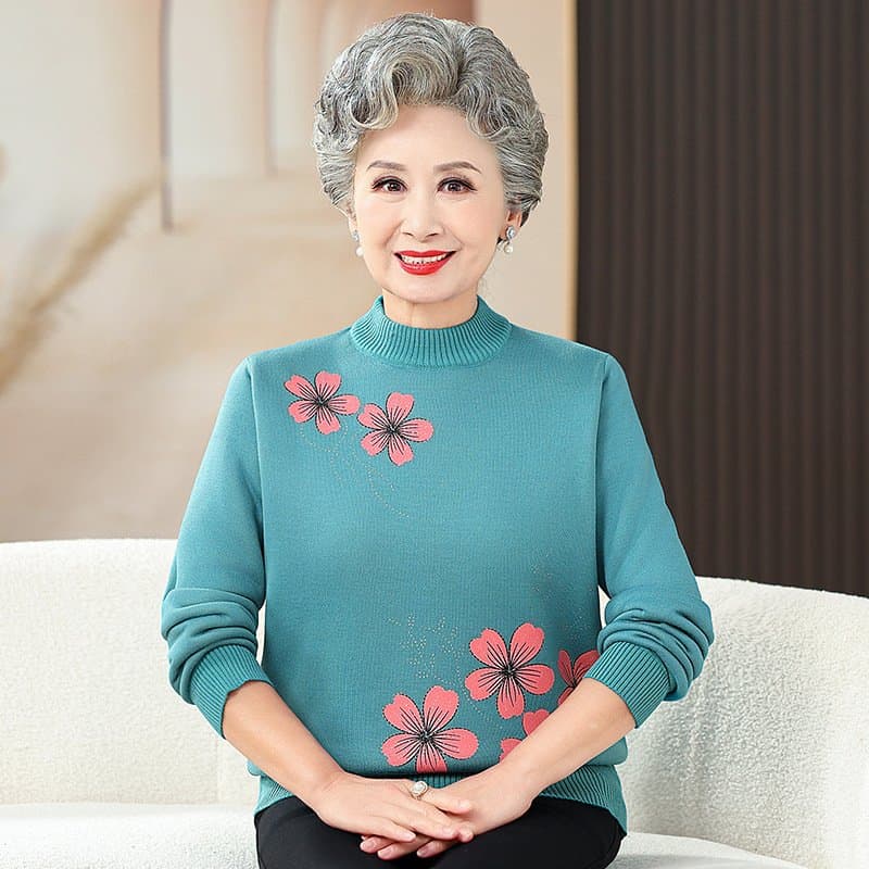 中老年女士加绒保暖打底衫