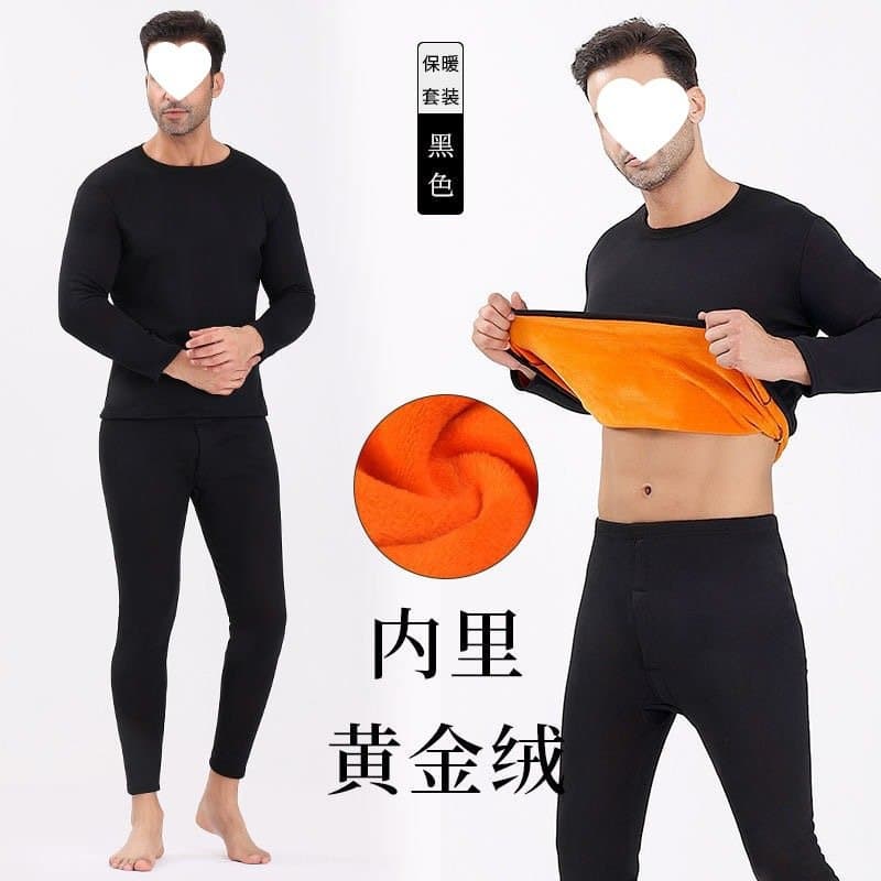 加绒保暖内衣套装 男女秋冬款