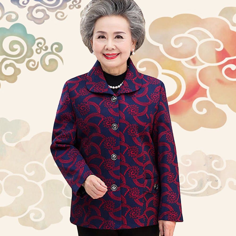 中老年女士春秋薄款外套 宽松显精神