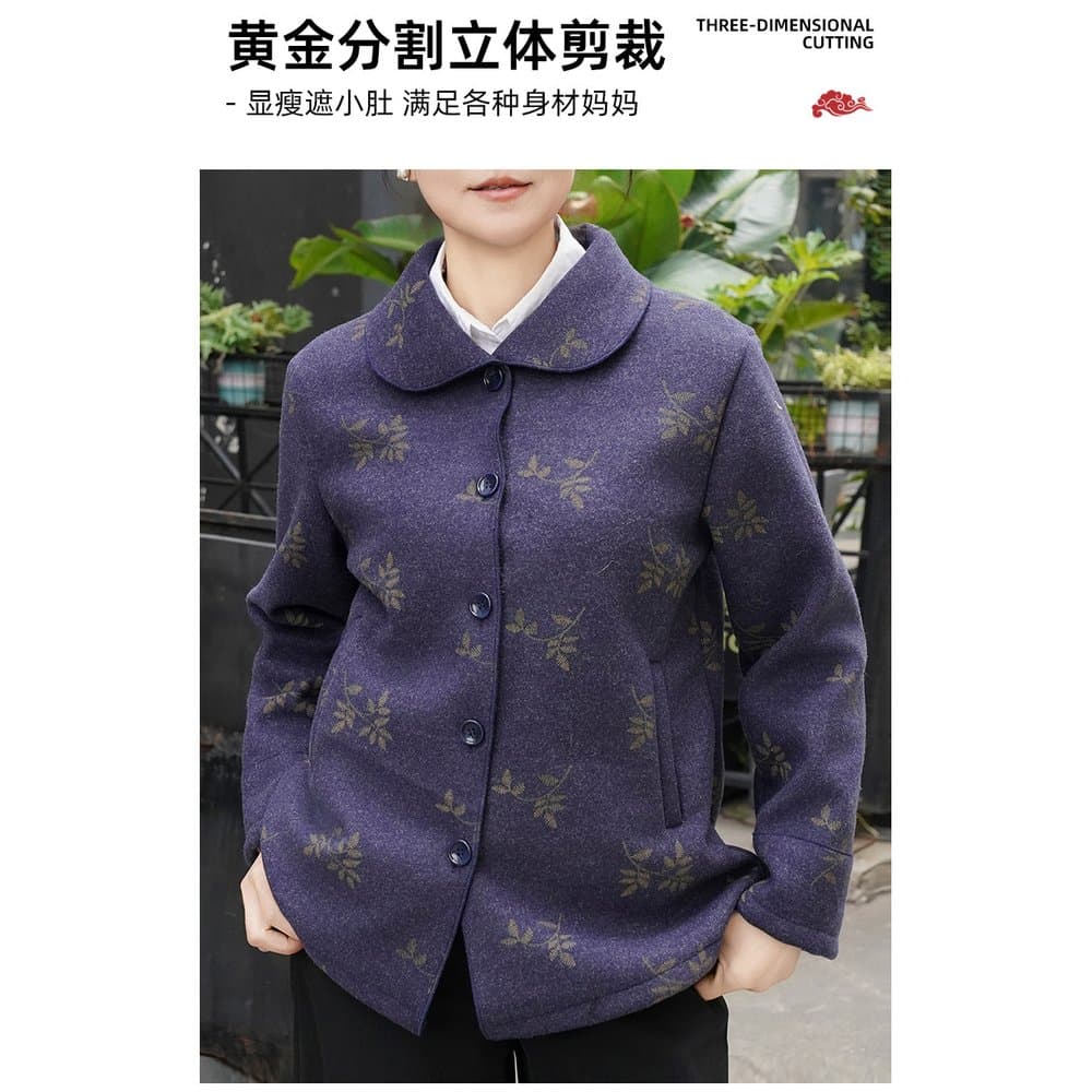 中老年加绒加厚棉袄外套
