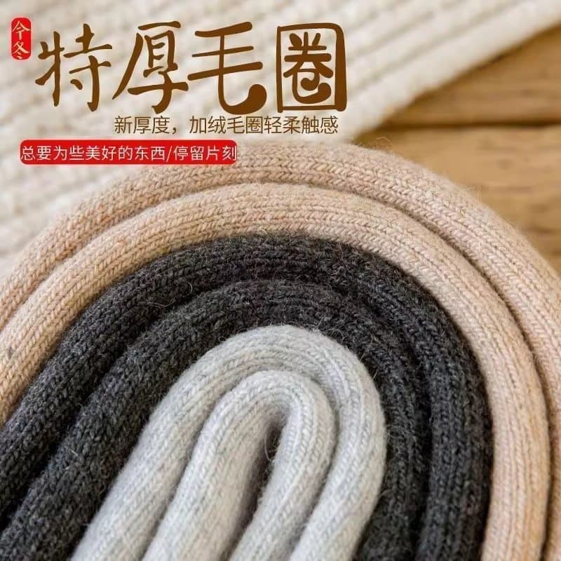 老人加厚加绒中筒袜 保暖