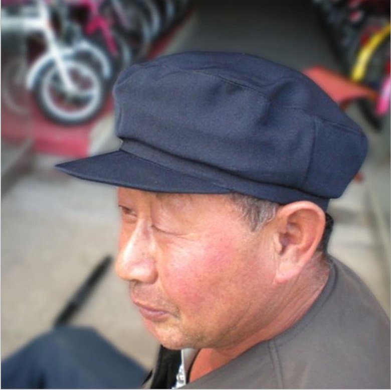 中老年布质平顶帽 秋冬保暖
