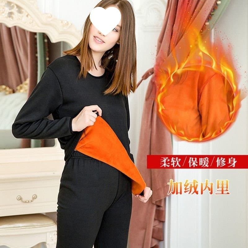 加绒保暖内衣套装 男女秋冬款