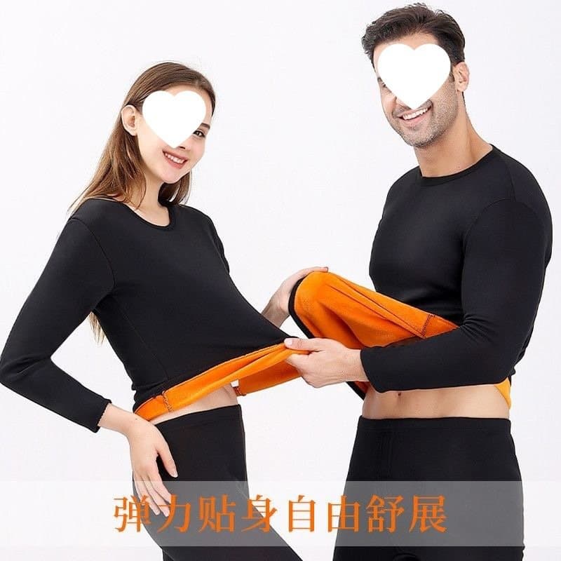 加绒保暖内衣套装 男女秋冬款