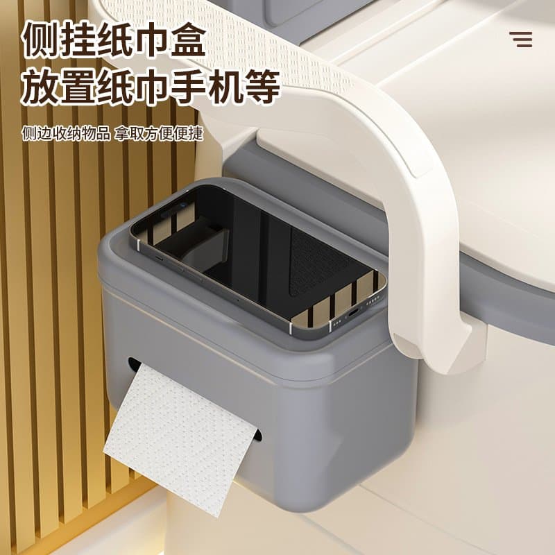 老人移动坐便椅 带扶手靠背
