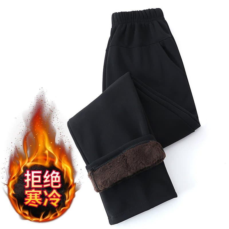 中老年女士加绒棉裤 宽松保暖