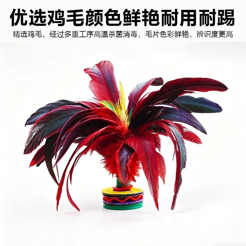 鸡毛毽子 户外健身踢毽