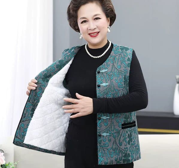 中老年提花马甲 春秋背心外套