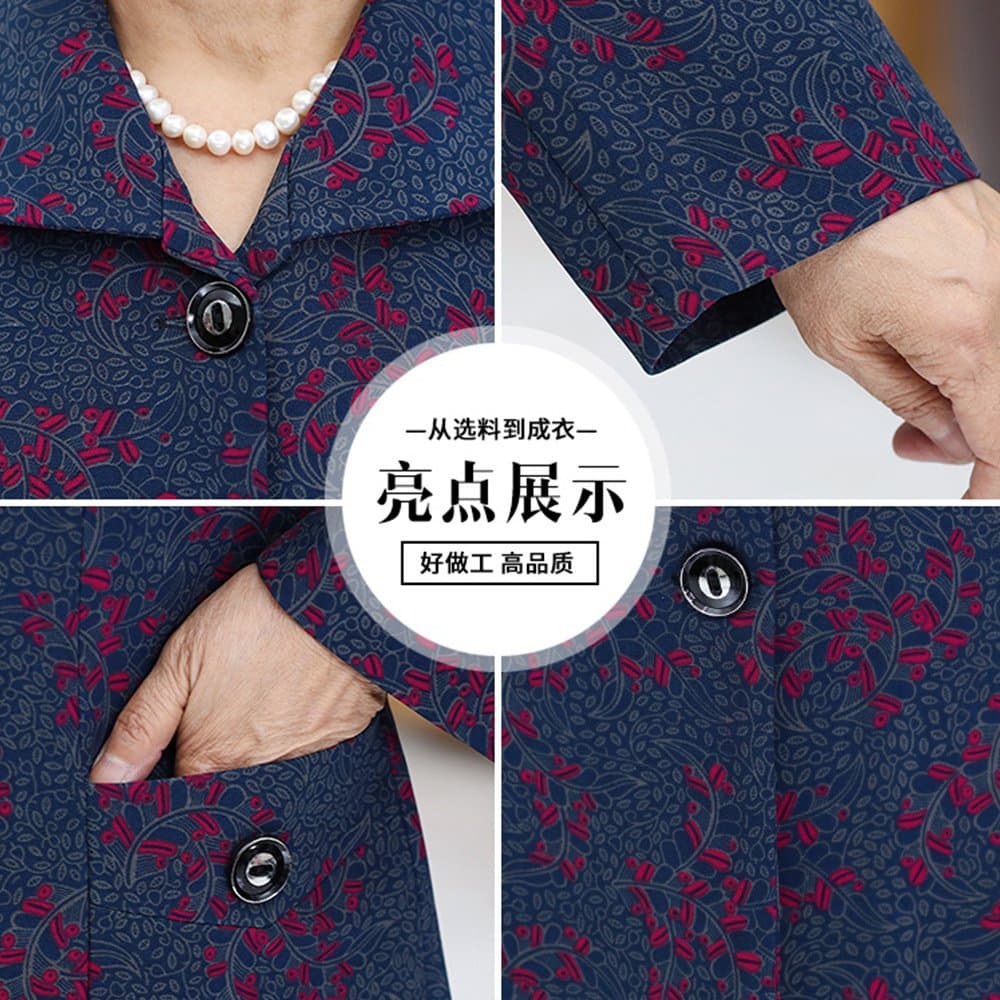 中老年女士春秋薄款外套 宽松显精神