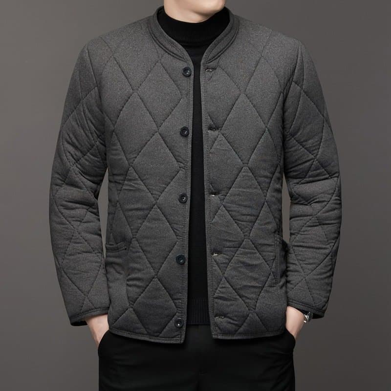 中老年男士加绒保暖棉服外套
